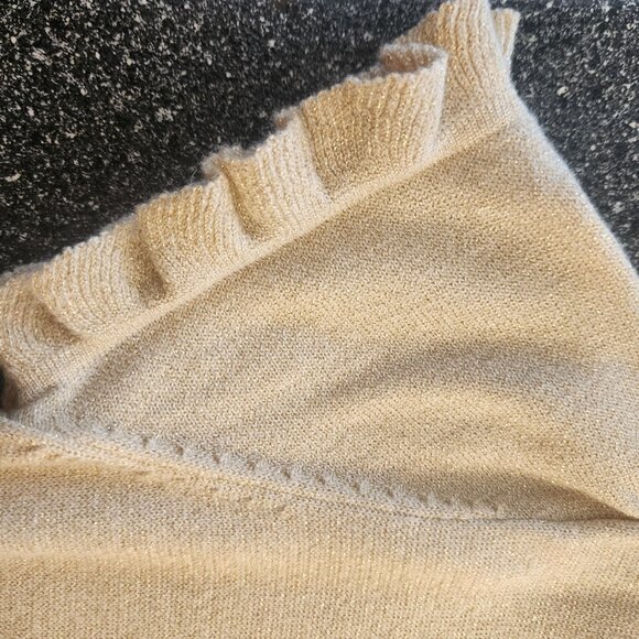 Lilly Pulitzer Rita Ruffled Sweater Dress HOLIDAY GOLD Sparkle Girls XL - Picture 6 of 12